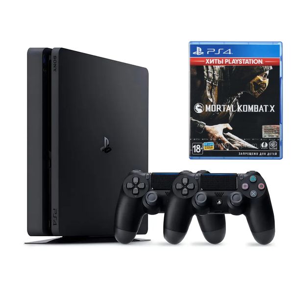 Комплект PS4 Slim 500GB + дод. джойстик + Mortal Kombat X 00030 фото