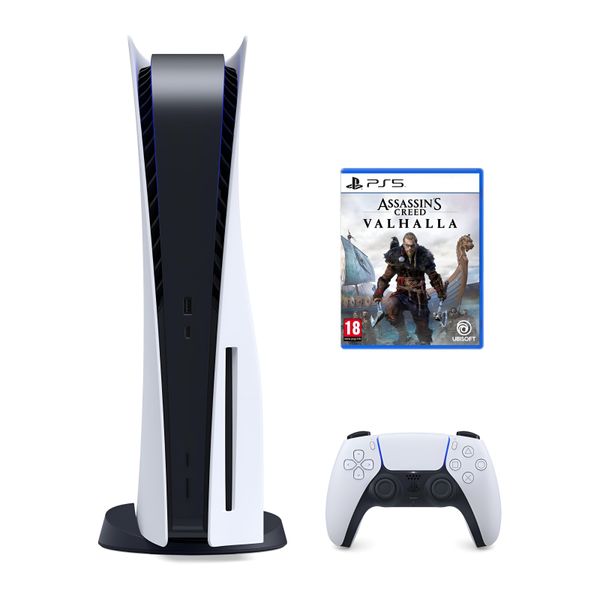 Комплект PS5 White с Blu-Ray дисководом 825 GB + Assassin's Creed Valhalla + Гарантия 6 месяцев 00016 фото